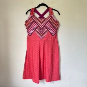 PrAna Pheobe Viola Pixie Tank Dress Size Small Multicolor Pattern Active Summer